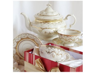 Масленка граненная 0,25кг Leander Соната Золотая чешуя декор 2517 07122315-2517