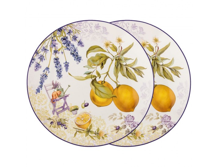 Набор тарелок 2шт 20,5см Lefard Прованс Лимоны 104-574