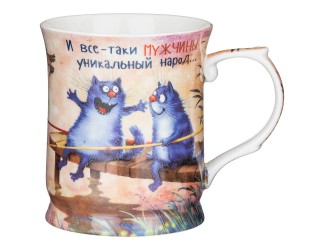 Кружка 420мл Lefard Синие коты Рыбаки 104-707