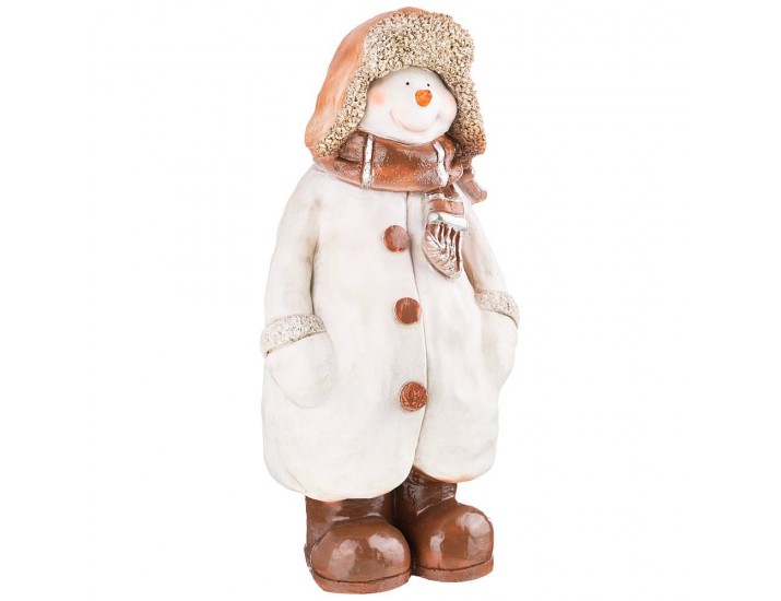 Статуэтка Снеговик в пальто и шапке 50см Lefard 169-209