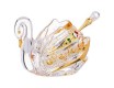 Икорница-лебедь с ложкой 11см Lefard Gold Glass 195-123
