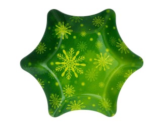 Салатник-звезда 25см Lefard Новогодний калейдоскоп 198-209 зелёный