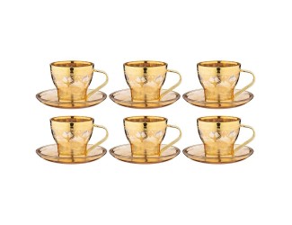 Чайный набор на 6 персон 12 предметов 220мл Art Decor Amalfi Ambra Oro