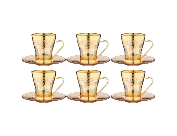 Набор для чая на 6 персон 12 предметов 245мл Art Decor Amalfi Ambra Oro