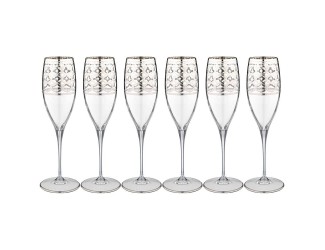 Набор бокалов для шампанского 6шт 260мл Art Decor Athene Platino