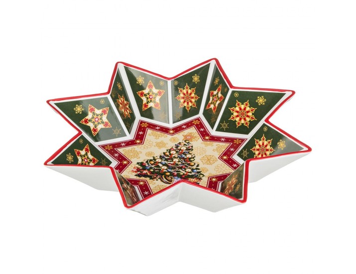 Салатник-звезда 32см Lefard Christmas Collection зелёный 586-006