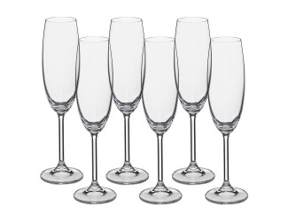 Набор бокалов для шампанского 6шт 220мл 24см Crystalite Bohemia Gastro|Colibri