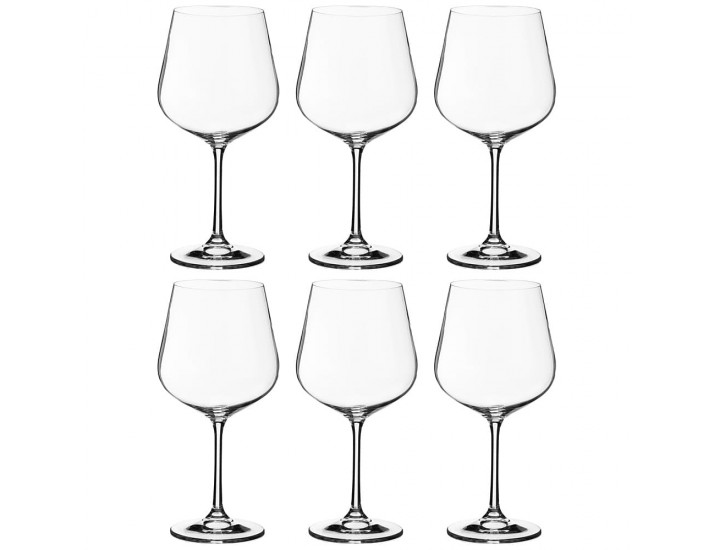 Набор бокалов для вина 6шт 600мл 22см Crystalite Bohemia Dora/Strix