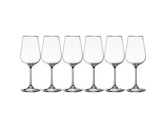 Набор бокалов для вина 6шт 360мл 22см Crystalite Bohemia Dora/Strix