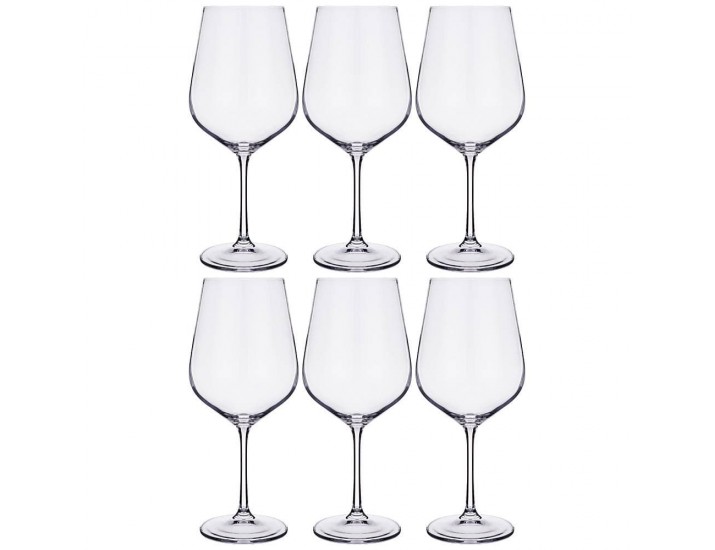 Набор бокалов для вина 6шт 580мл 23см Crystalite Bohemia Dora/Strix