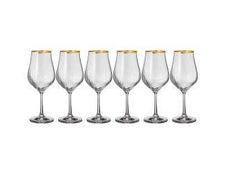 Набор бокалов для вина 6шт 450мл Bohemia Crystal Golden Celebration