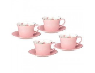 Набор чайных пар на 4 персоны 8 предметов 260мл Lefard Времена года розовый 760-707