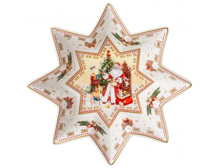 Блюдо-звезда 17см Lefard Дед Мороз 85-1742
