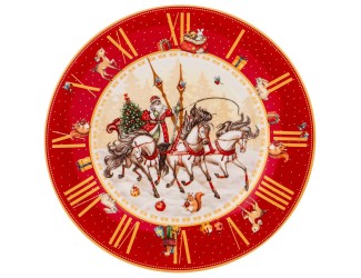 Тарелка 20,5см Lefard Часы тройка красная 85-1818