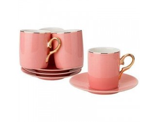 Набор чайных пар на 4 персоны 8 предметов 220мл Lefard 91-065 розовый