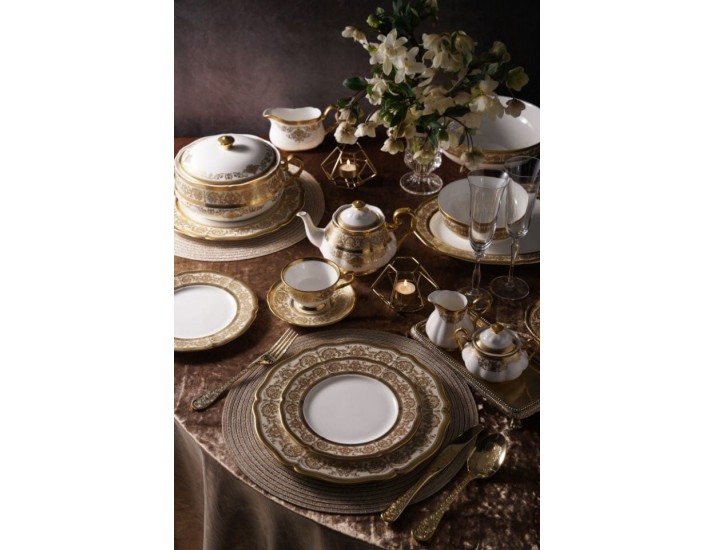 Чайный сервиз на 6 персон 15 предметов Prouna Golden Romance Ceam Gold