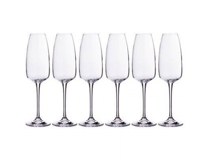 Набор бокалов для шампанского 6шт 290мл Crystalite Bohemia Alizee/Anser