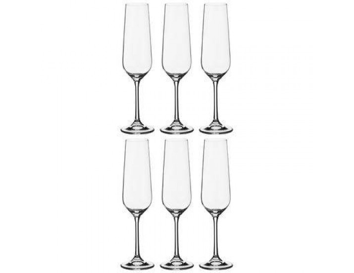 Набор бокалов для шампанского 6шт 200мл Crystalite Dora/Strix 669-194