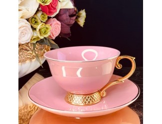 Набор чайных пар на 6 персон 12 предметов 200мл Lenardi розовый 102-020