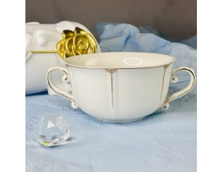 Бульонница 500 мл ЖЕМЧУГ в под.уп.(х24)Фарфор