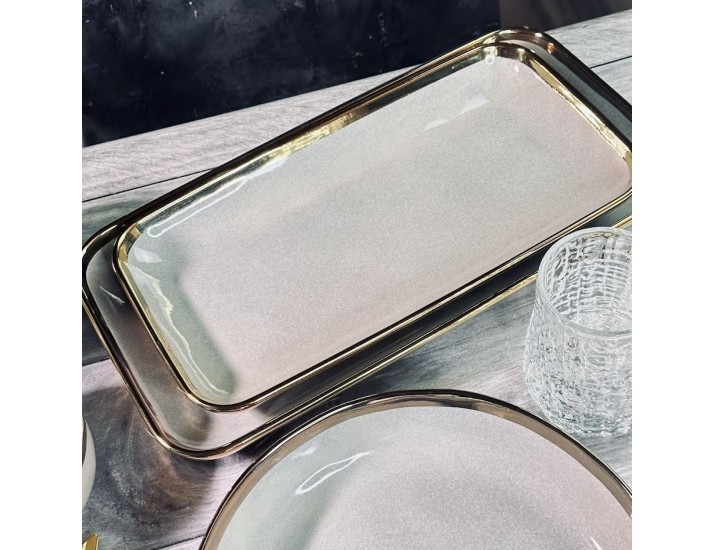 Набор из 2 прямоугольных блюд 35,5см Lenardi Stone 102-135