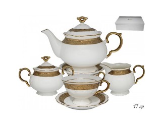 Чайный сервиз на 6 персон 15 предметов Lenardi Изобэль 105-482