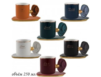 Набор чайных пар на 6 персон 12 предметов 250мл Lenardi 106-142