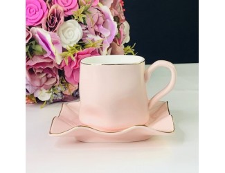 Набор чайных пар на 6 персон 12 предметов 260мл Lenardi 106-262 розовый