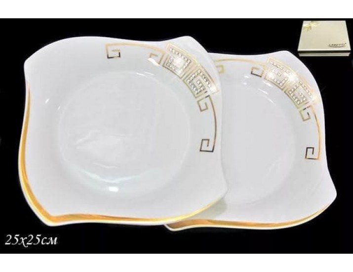 Набор тарелок 2шт 25см Lenardi Givenchi Gold 108-085