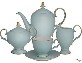 Чайный сервиз на 6 персон 17 предметов Lenardi голубой 108-290