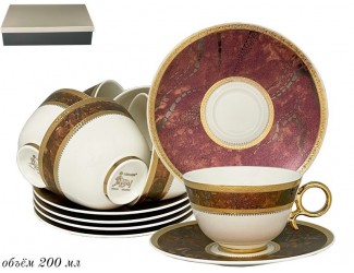Набор чайных пар на 6 персон 12 предметов Lenardi VERSAILLES 108-337