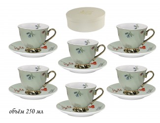 Набор чайных пар на 6 персон 12 предметов Lenardi 109-007