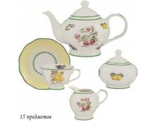 Чайный сервиз на 6 персон 15 предметов Lenardi Фруктовый сад 109-091
