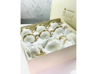 Набор чайных пар на 6 персон 12 предметов 220мл Lenardi 109-119