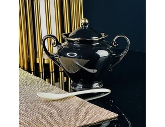 Сахарница320 мл с ложкой NOIR 109-191