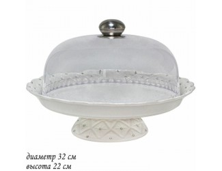 Тортовница 32 см с крышкой СЕВЕРНОЕ СИЯНИЕ 110173