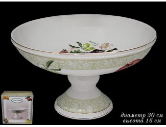 Фруктовница на ножке 30см  ФРУКТЫ  110347