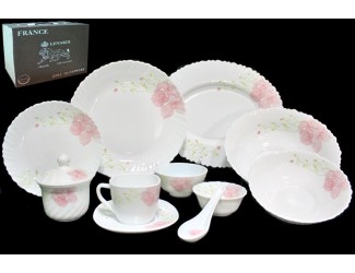 Чайно-столовый сервиз на 6 персон 52 предмета Lenardi Нежность 115-045