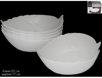 Набор из 6 салатников 21см Lenardi White 116-135