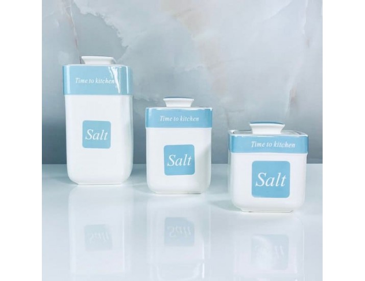 Набор из 3 банок 260 мл с ложками на подставке Lenardi 118-071