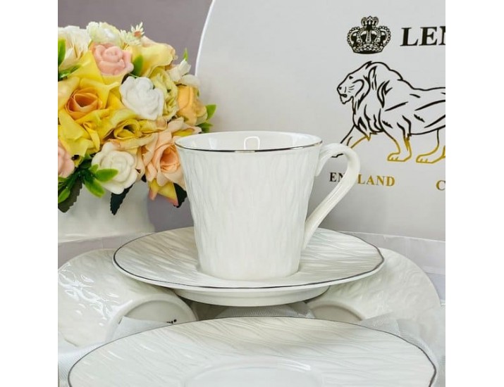 Набор кофейных пар на 6 персон 12 предметов 110мл Lenardi 118-120