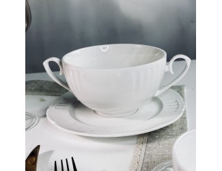 Бульонница 14см с блюдцем Lenardi Resto 118-144