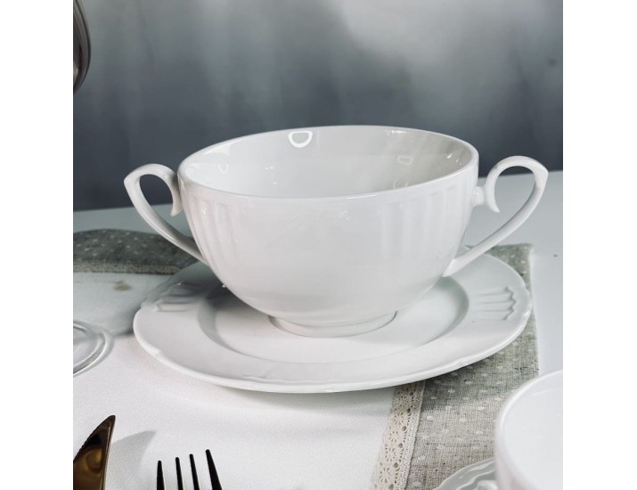 Бульонница 14см с блюдцем Lenardi Resto 118-144