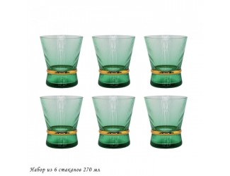 Набор стаканов для виски 6шт 270мл Lenardi Olimp Зелёный 121-023