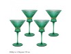 Набор стаканов для мартини 4шт 250мл Lenardi Olimp Зелёный 121-027