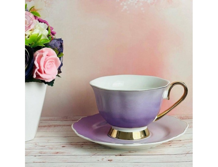 Набор чайных пар на 6 персон 12 предметов 230мл Lenardi 122-017