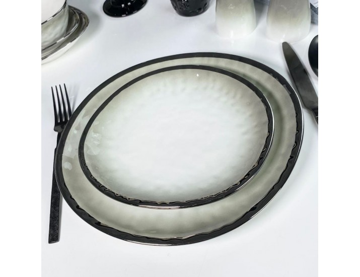 Набор из 2 тарелок 21х19.5х2.5см Lenardi Toronto Grey 122-122