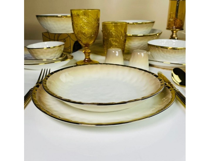 Набор из 2 глубоких тарелок 22,5х21,5х3,5см  Lenardi Toronto Cream 122-125