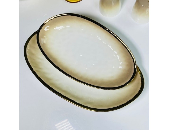 Набор из 2 овальных блюд 25,5/30,5см Lenardi Toronto Cream 122-127