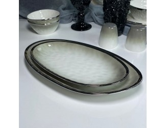Набор из 2 овальных блюд 25,5/30,5см Lenardi Toronto Grey 122-128